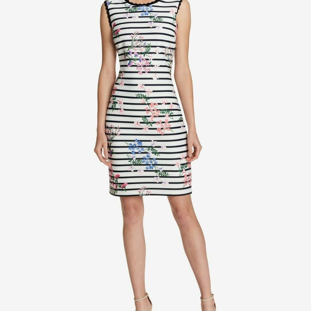 Tommy Hilfiger Striped Floral-Print Dress #1188